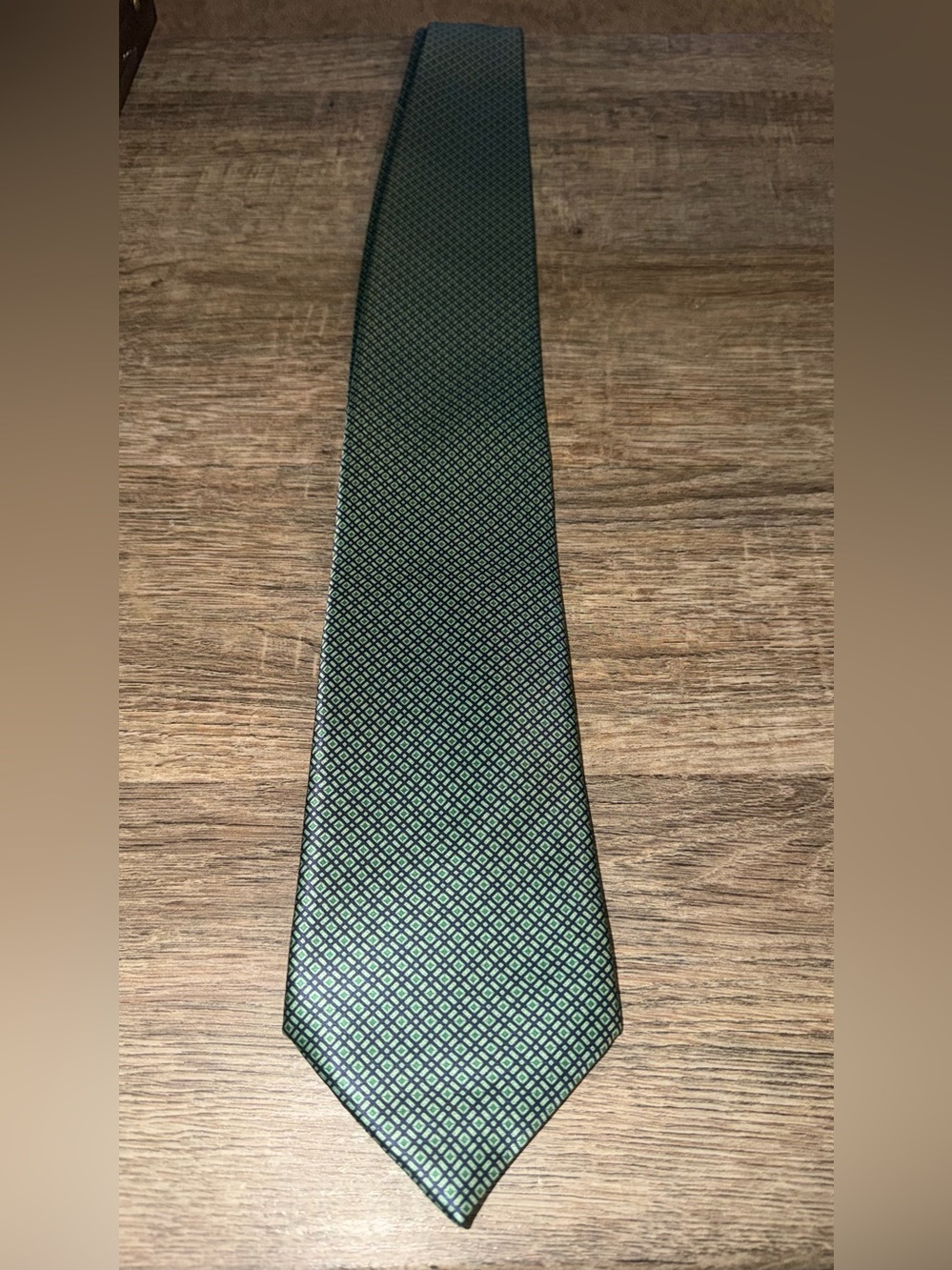 $350 Stefano Ricci Green Micro-Pattern Silk Tie